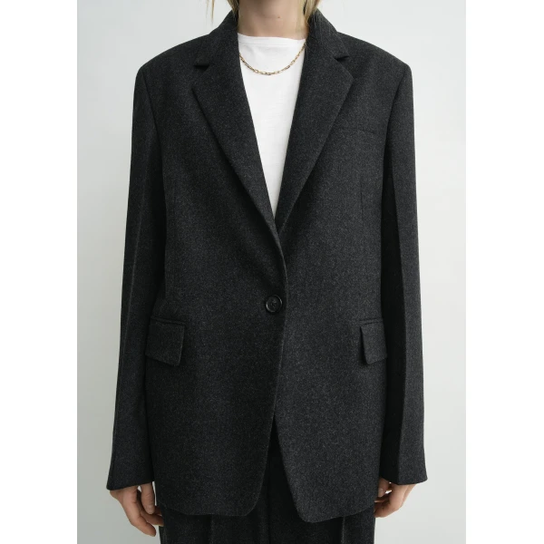Toteme Tailored blazer charcoal in Charcoal melange, view 6