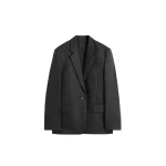 Toteme Tailored blazer charcoal in Charcoal melange