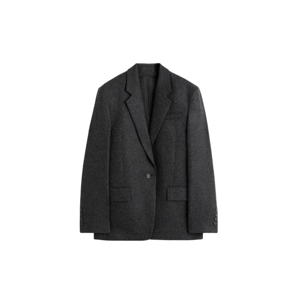 Toteme Tailored blazer charcoal in Charcoal melange