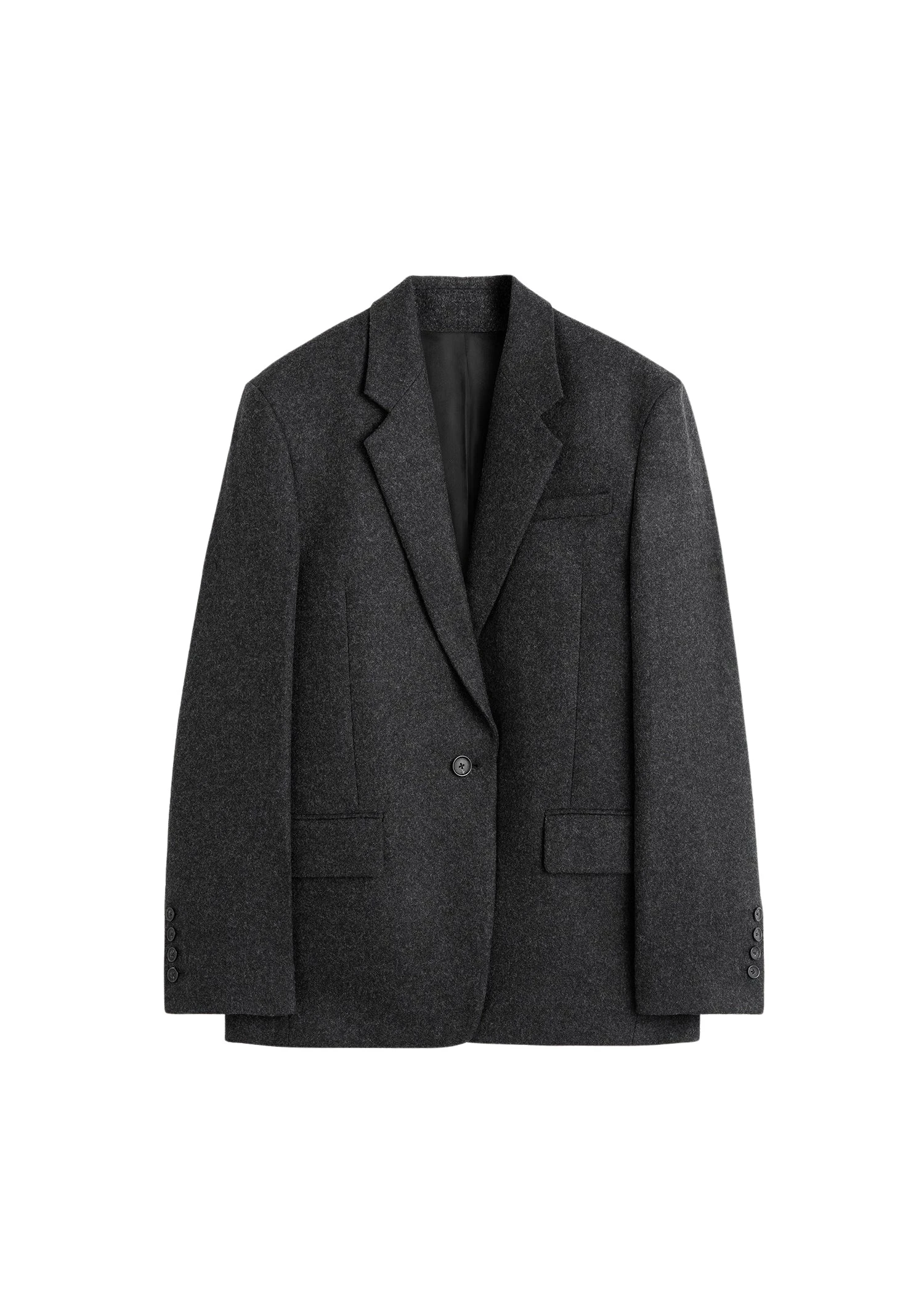 Toteme Tailored blazer charcoal in Charcoal melange