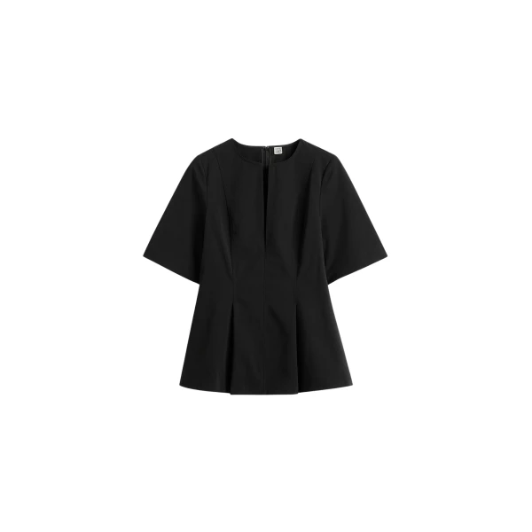 Toteme Tailored cotton top in Black