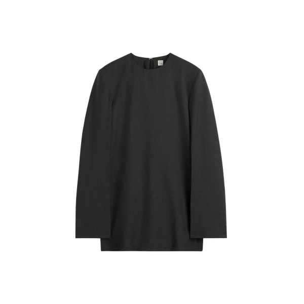 Toteme Tailored dinner blouse charcoal in Charcoal melange