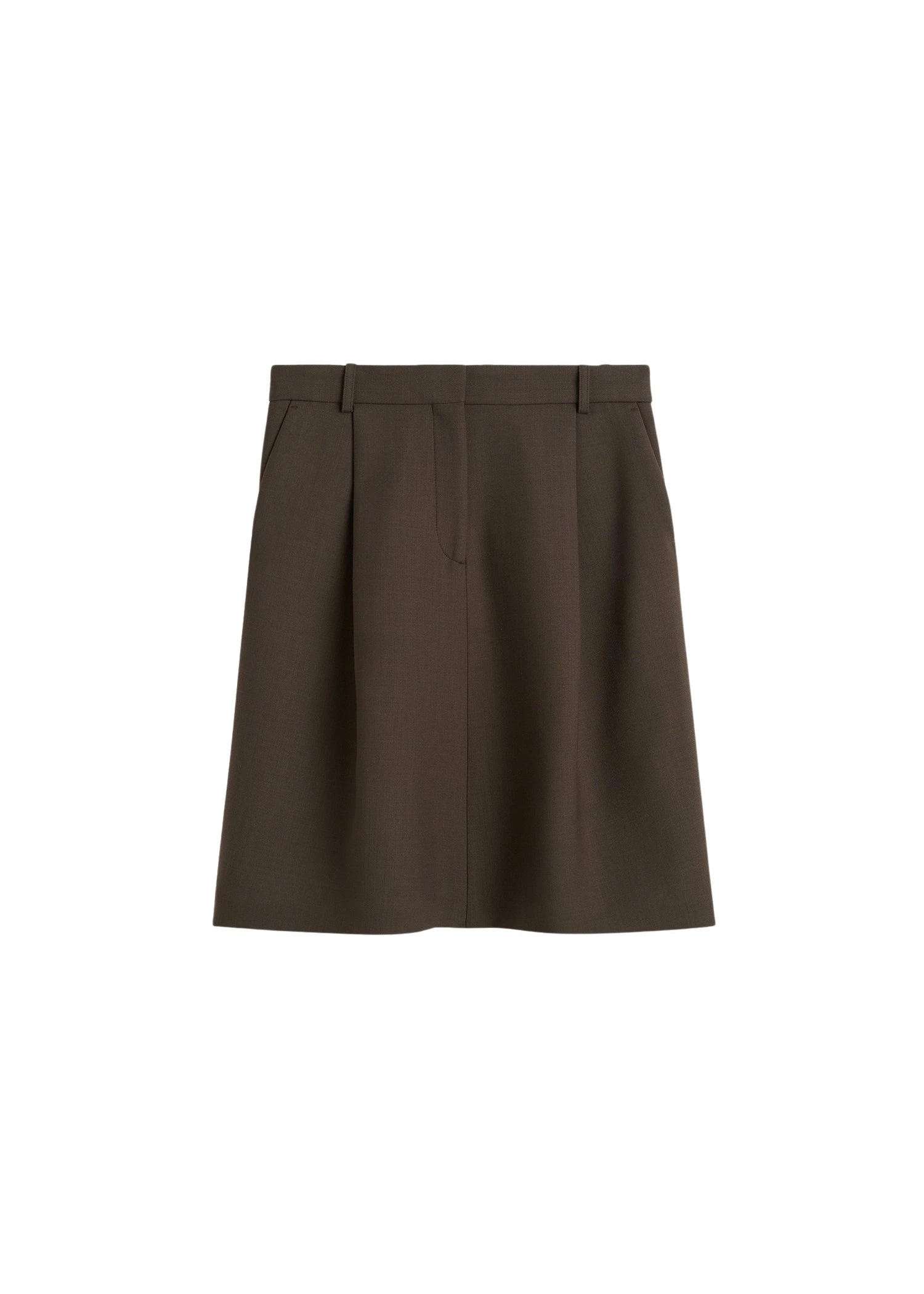 Toteme Tailored pleat skirt in Bark