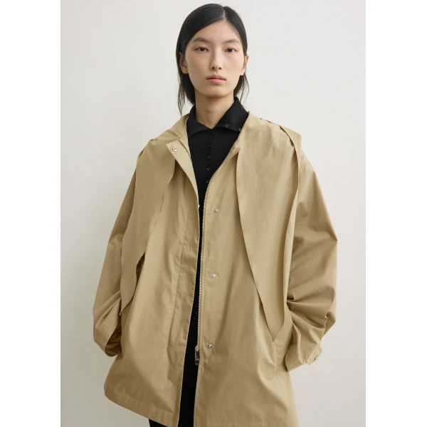 Toteme Technical scarf jacket in Cashew, view 5