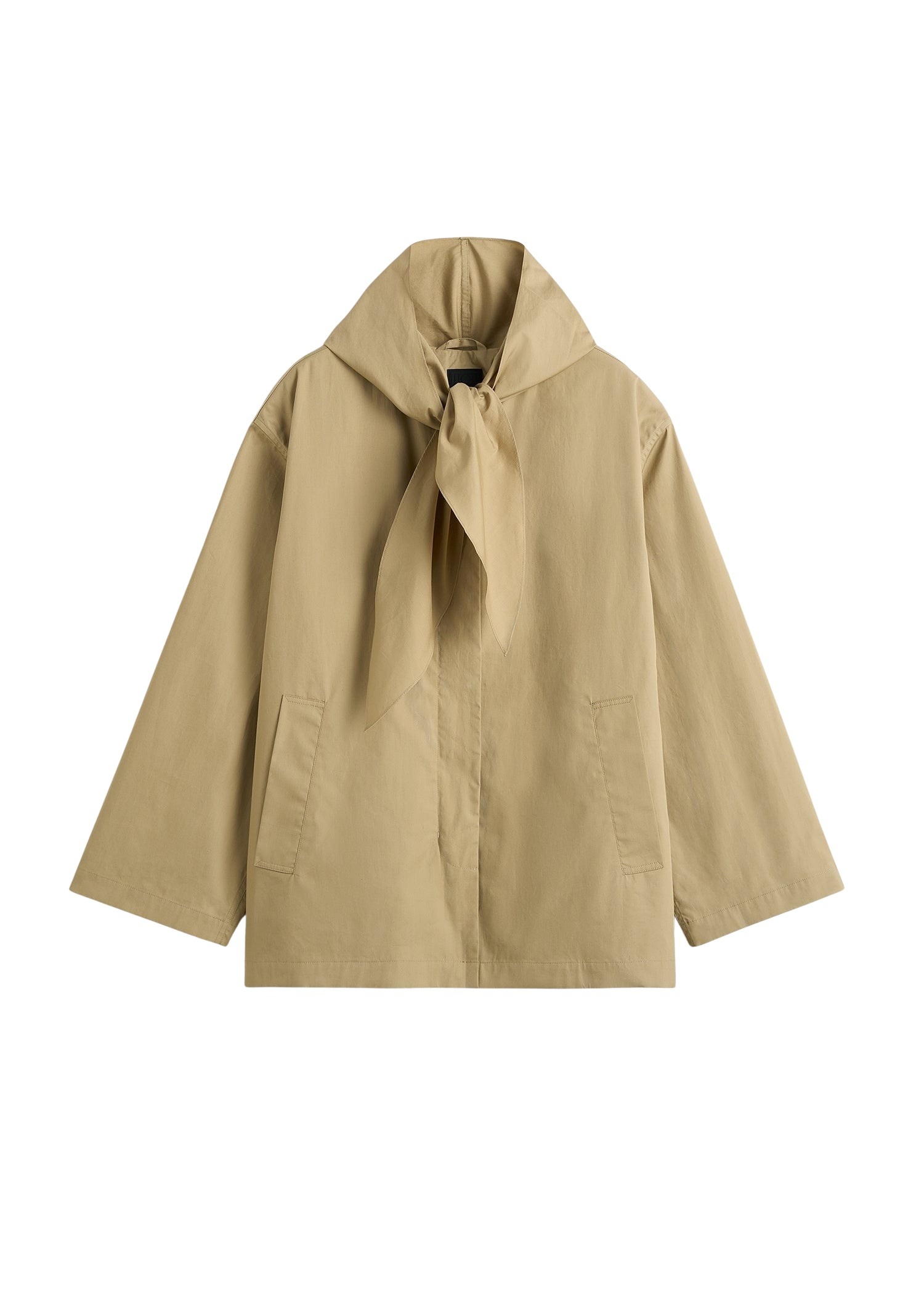 Totême Technical scarf jacket in Cashew - Jackets - Scandinavian Minimalist Luxury at Luxury Shoes 