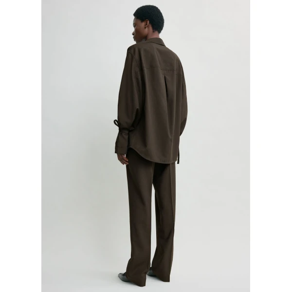 Toteme Tie-cuff shirt in Pepper, view 4