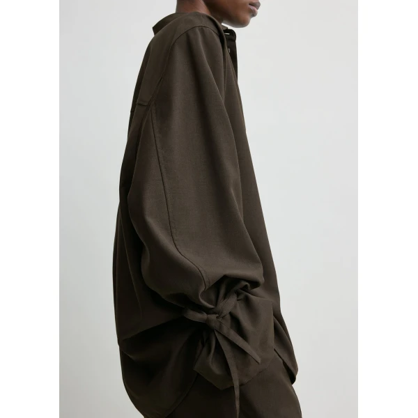 Toteme Tie-cuff shirt in Pepper, view 5