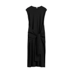 Toteme Tie-waist jersey dress in Black