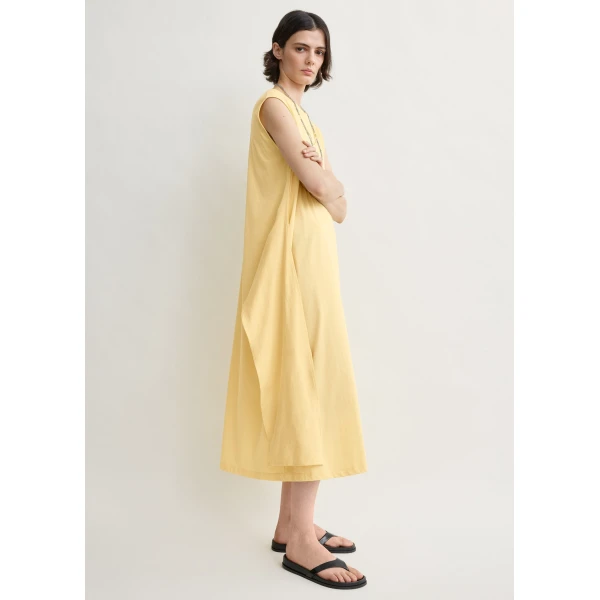 Toteme Tie-waist jersey dress in Buttercup, view 6