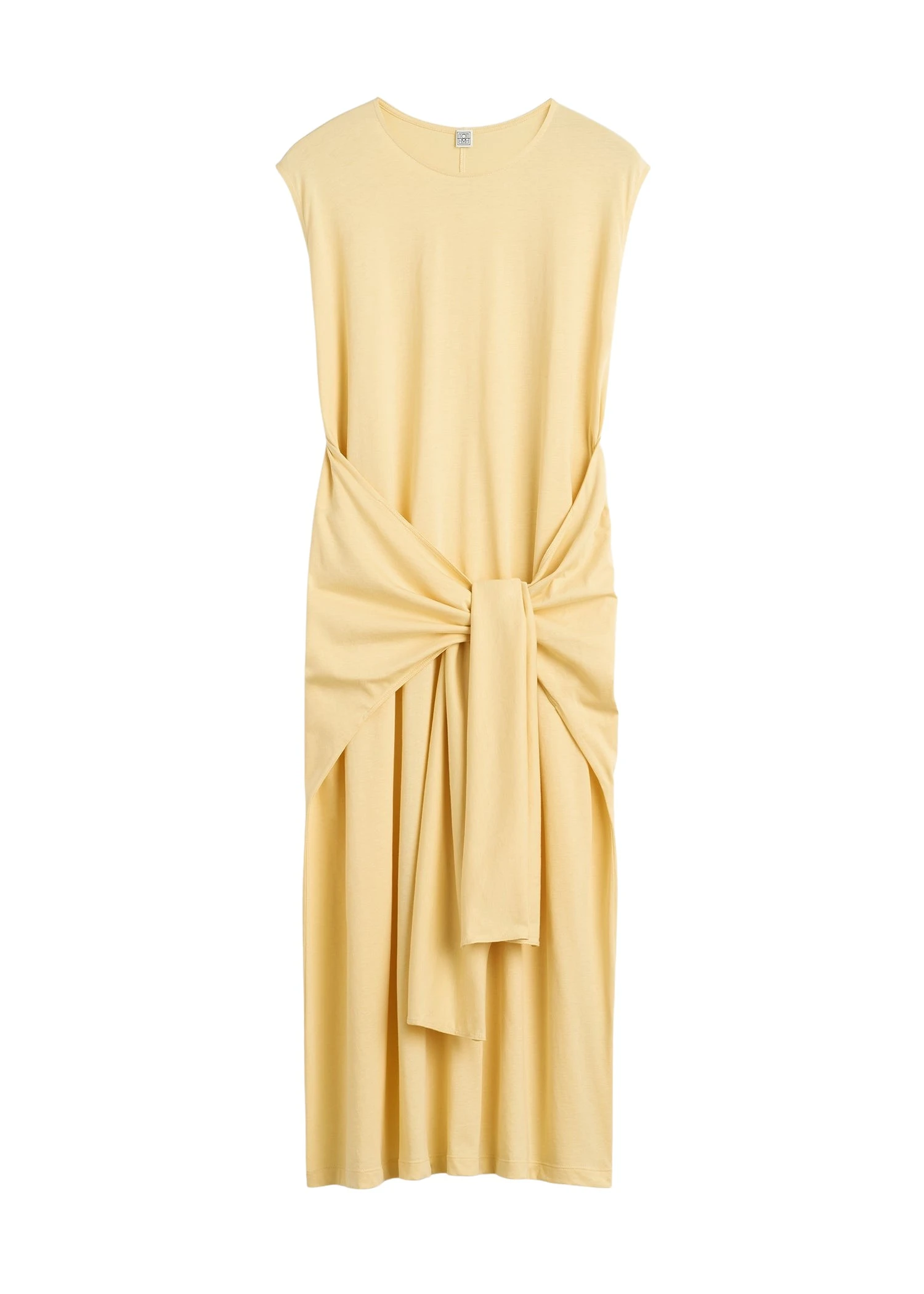 Toteme Tie-waist jersey dress in Buttercup