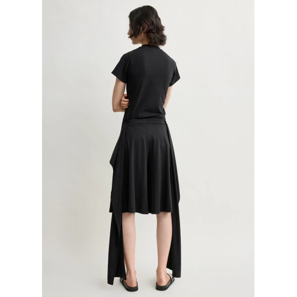 Toteme Tie-waist jersey shorts in Black, view 4