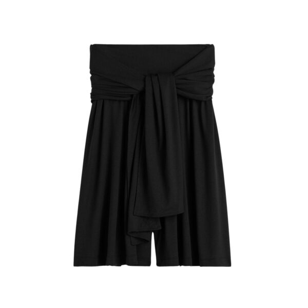 Toteme Tie-waist jersey shorts in Black