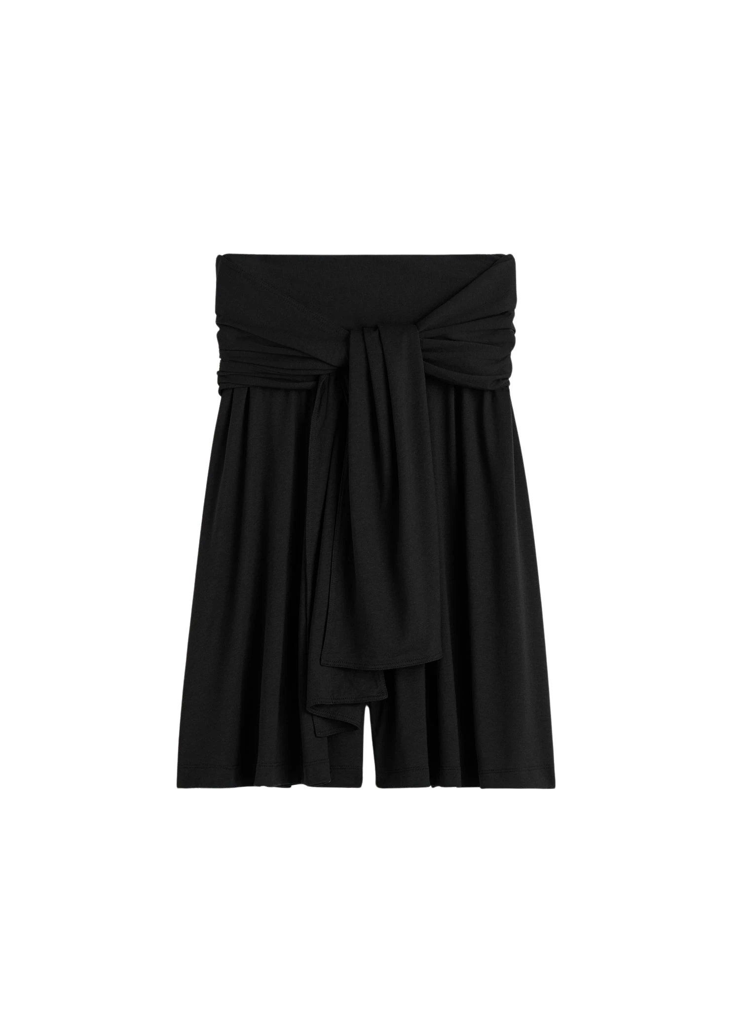 Toteme Tie-waist jersey shorts in Black
