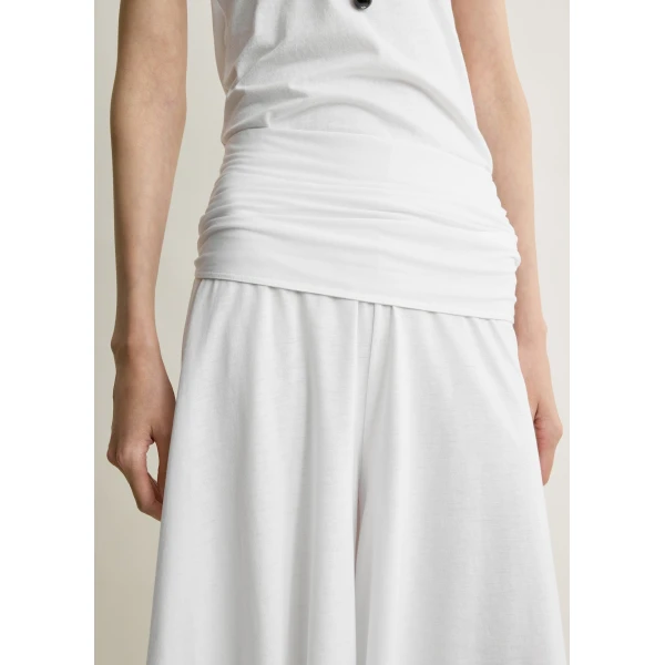 Toteme Tie-waist jersey shorts in White, view 6