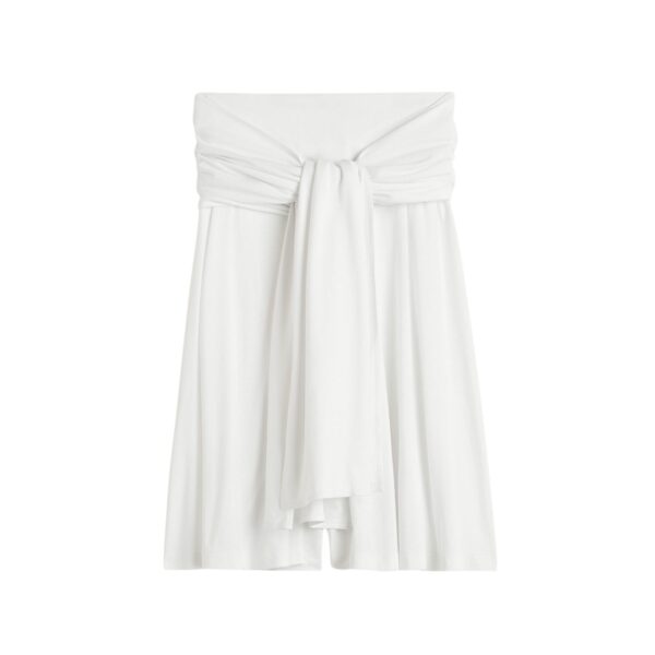 Toteme Tie-waist jersey shorts in White