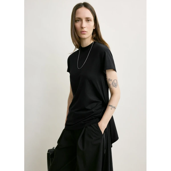 Toteme Tie-waist jersey top in Black, view 4