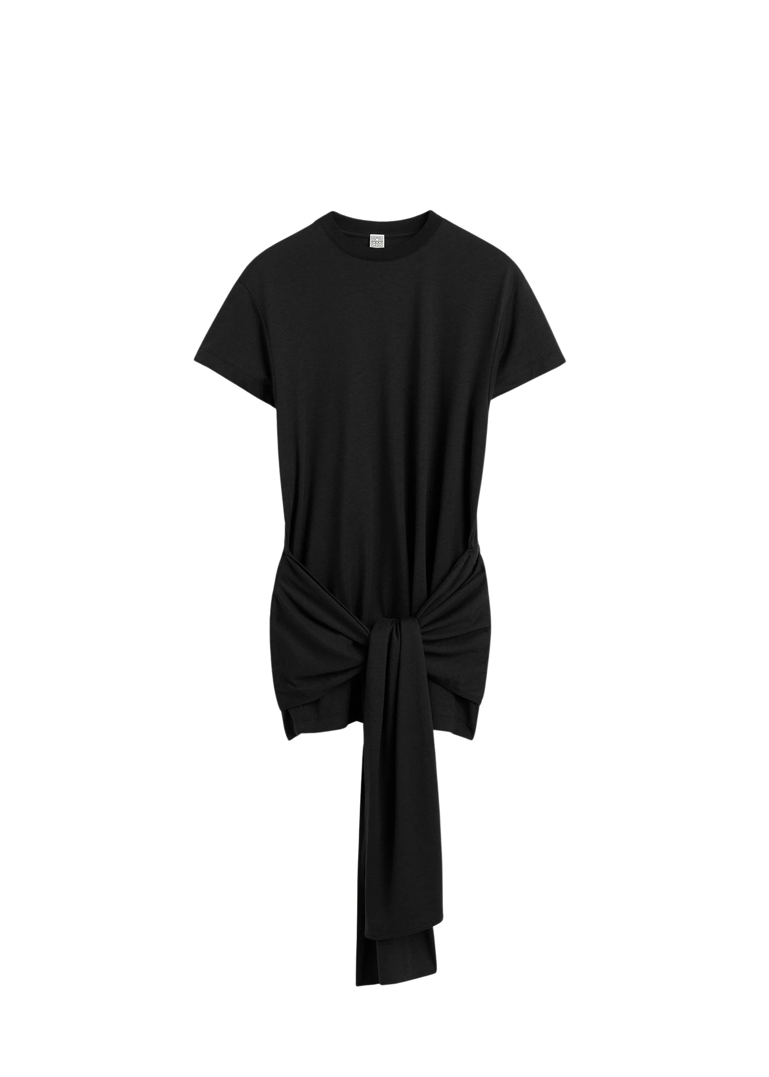 Toteme Tie-waist jersey top in Black