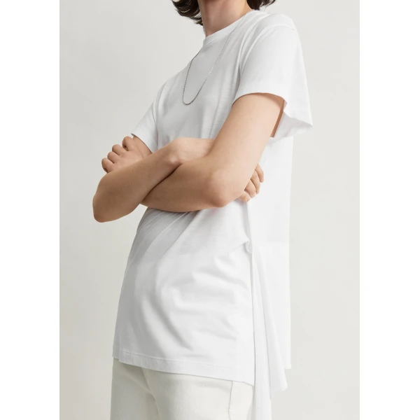 Toteme Tie-waist jersey top in White, view 5