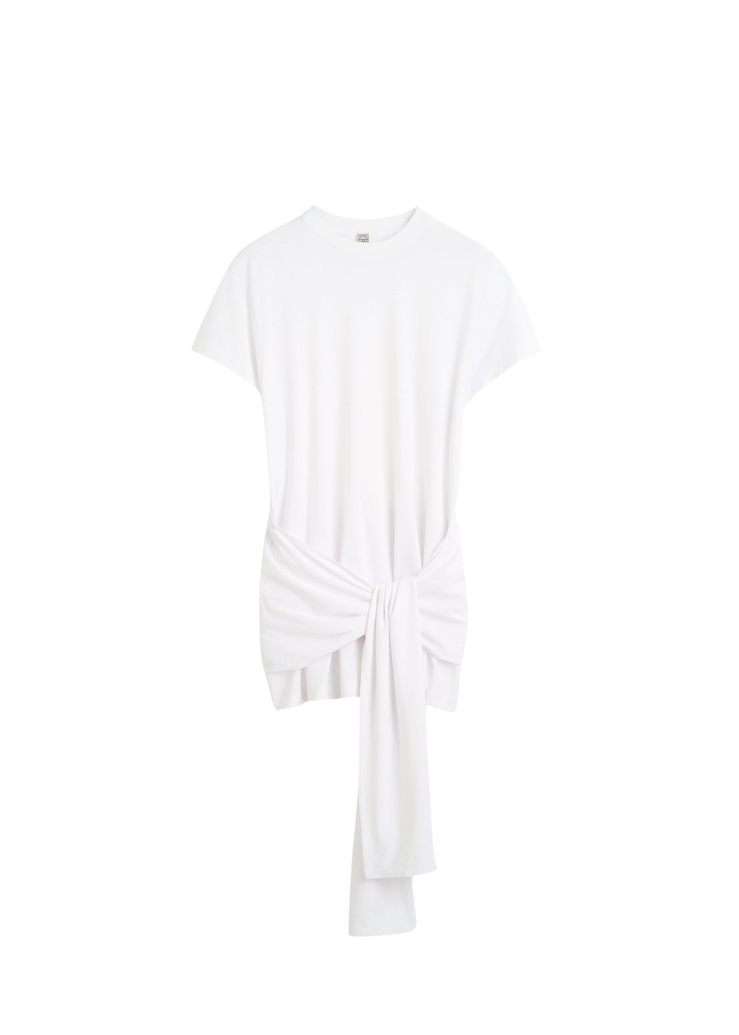 Totême Tie-waist jersey top in White - Tops - Scandinavian Minimalist Luxury at Luxury Shoes 
