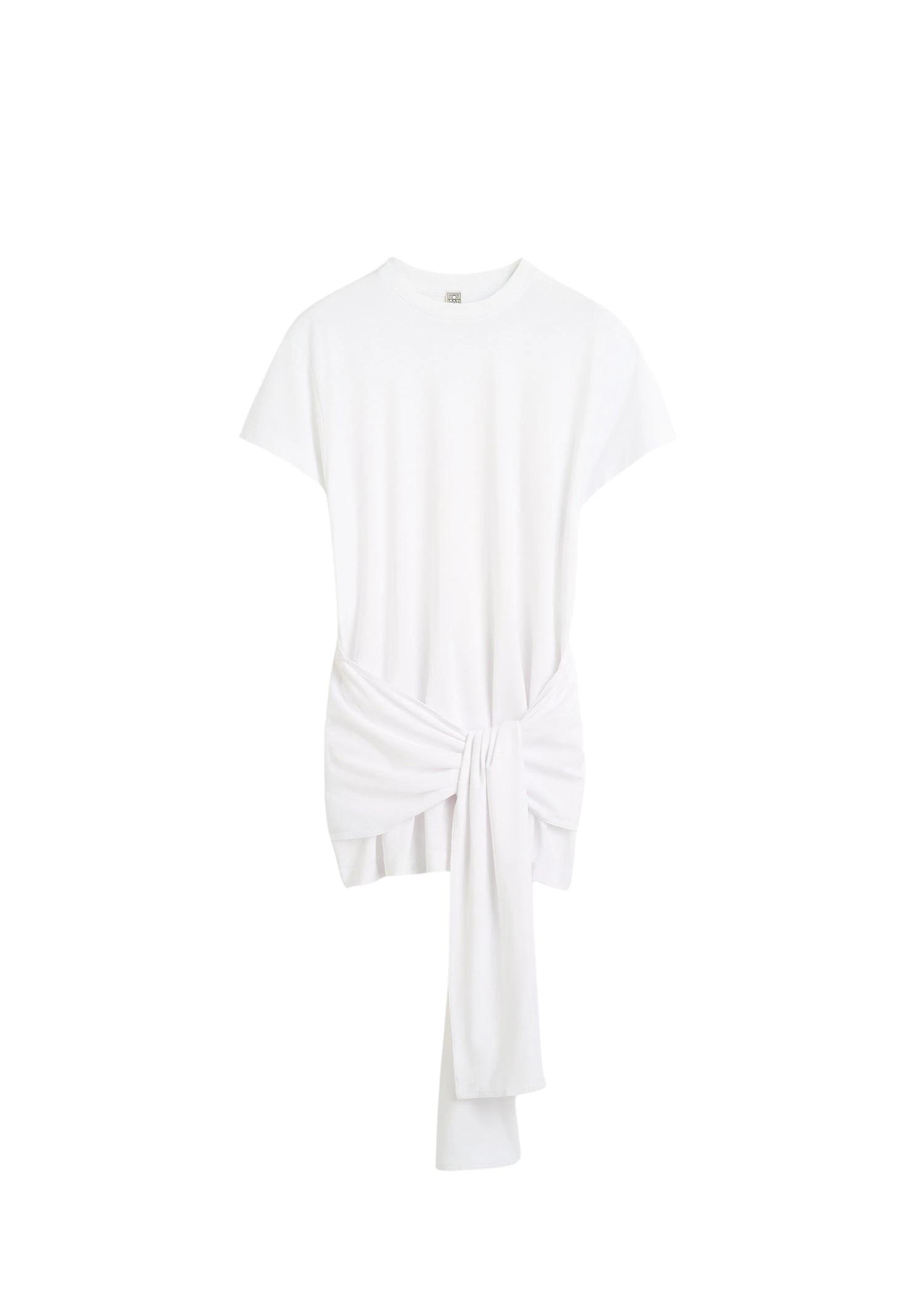 Toteme Tie-waist jersey top in White