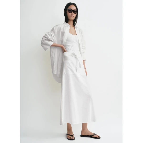 Toteme Tie-waist skirt in White, view 2