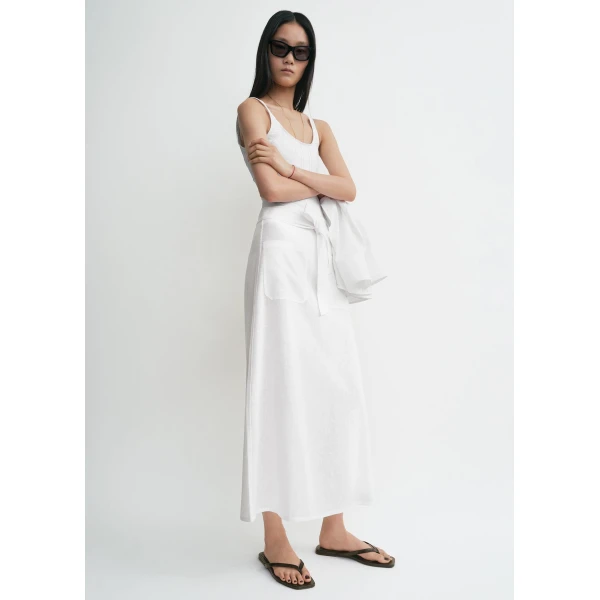 Toteme Tie-waist skirt in White, view 3