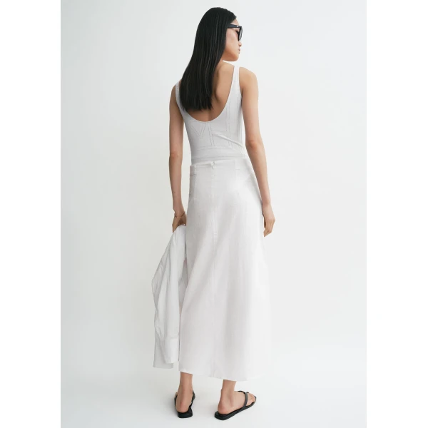 Toteme Tie-waist skirt in White, view 4