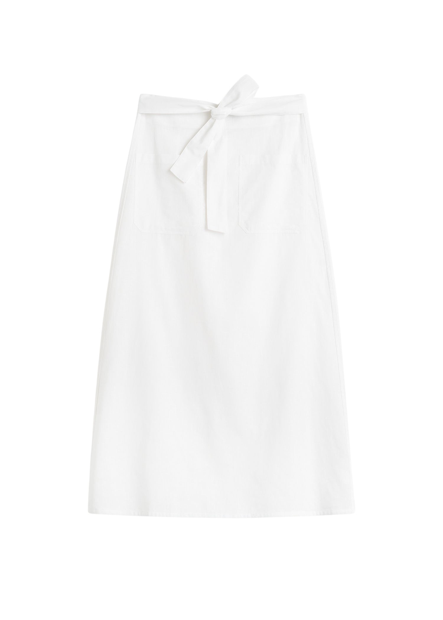 Totême Tie-waist skirt in White - Skirts - Scandinavian Minimalist Luxury at Luxury Shoes 