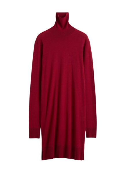 Totême Turtleneck dress in Red - Dresses - Scandinavian Minimalist Luxury at Luxury Shoes 