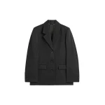 Toteme Twill suit jacket charcoal in Charcoal melange