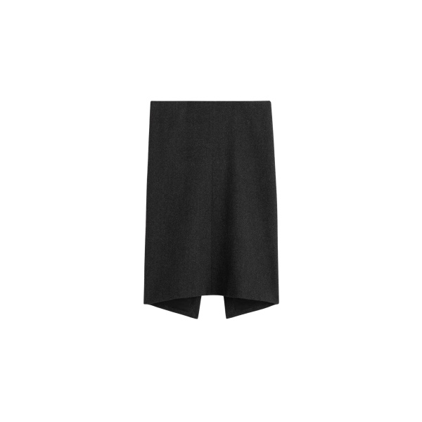 Totême Twill suit skirt charcoal in Charcoal melange - Skirts - Scandinavian Minimalist Luxury at Luxury Shoes 