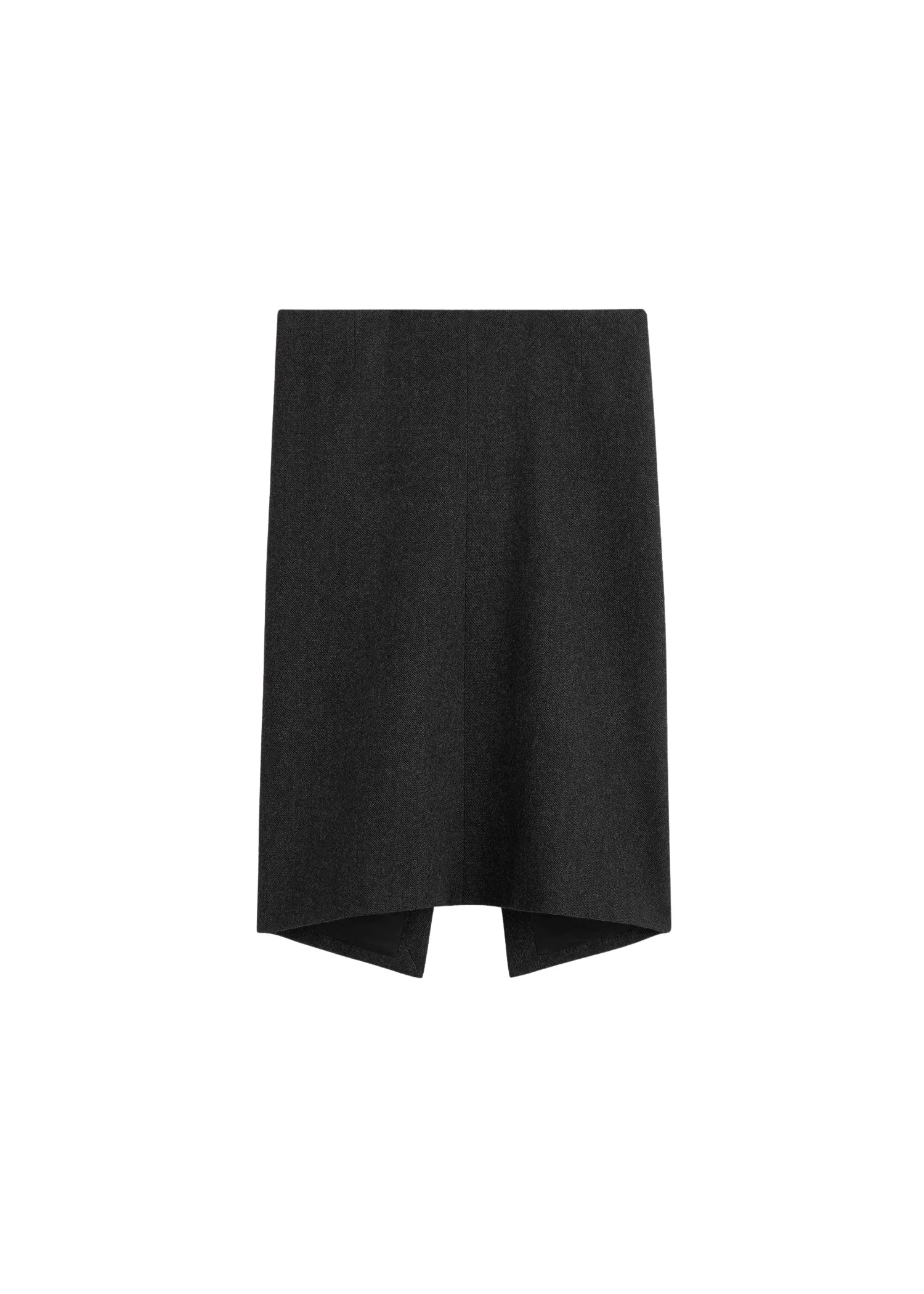 Toteme Twill suit skirt charcoal in Charcoal melange
