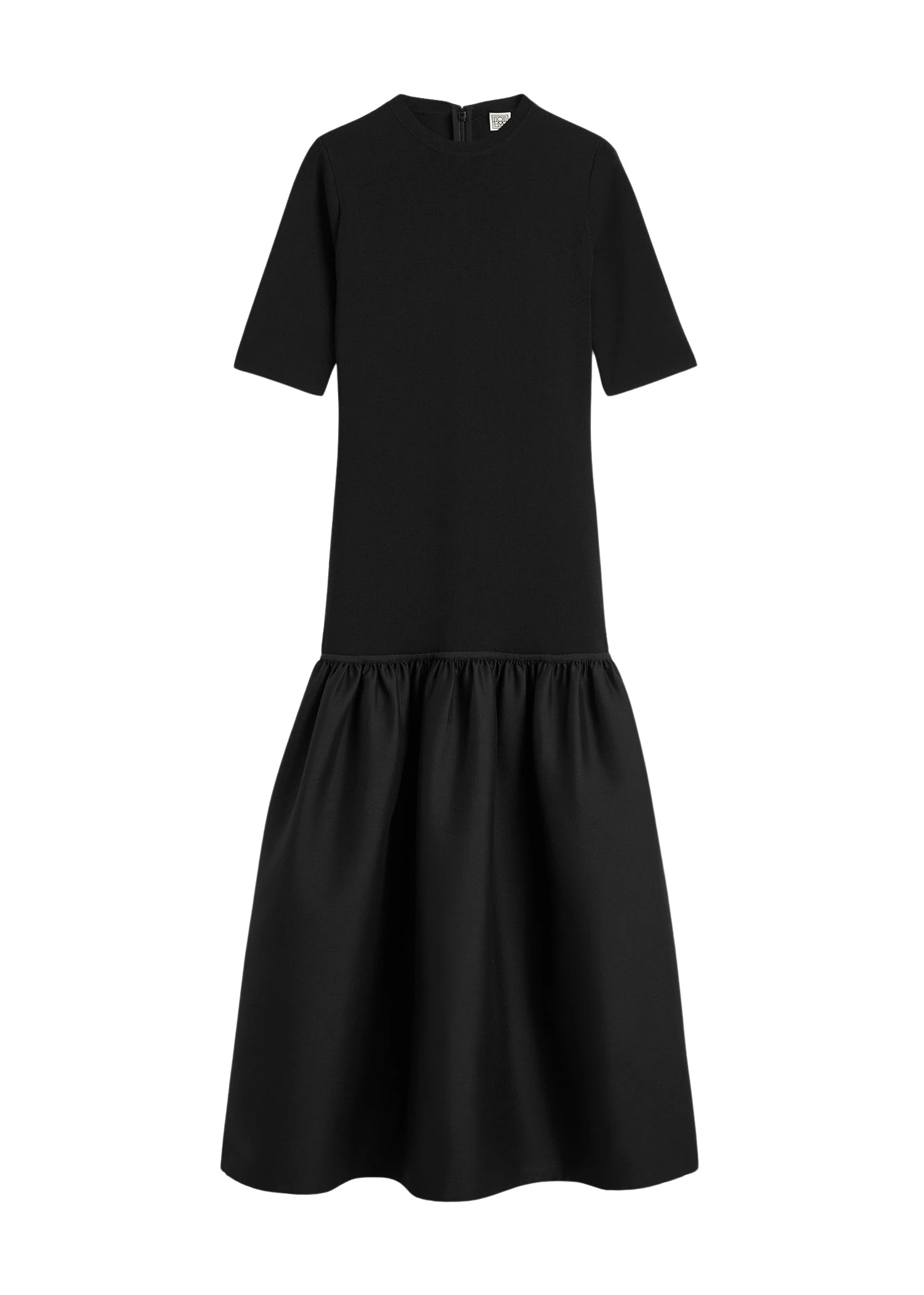 Toteme Twinflower tee dress in Black