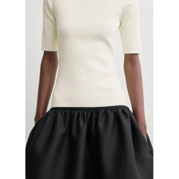Toteme Twinflower tee dress in Ecru, view 5