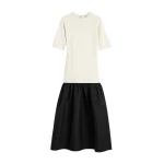 Toteme Twinflower tee dress in Ecru