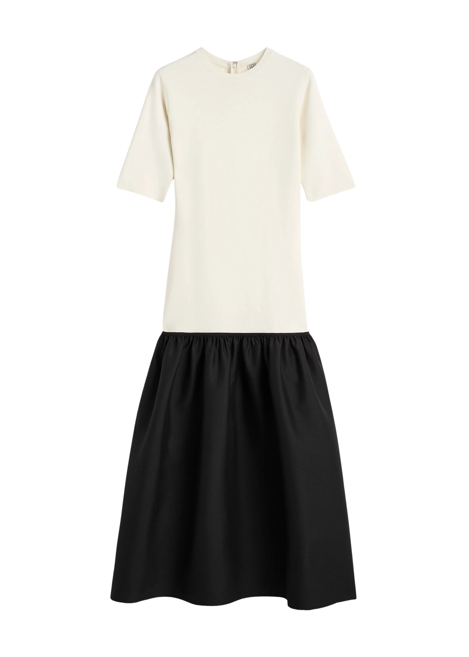 Toteme Twinflower tee dress in Ecru