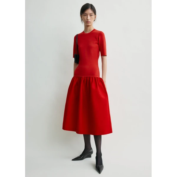 Toteme Twinflower tee dress in Poppy, view 2