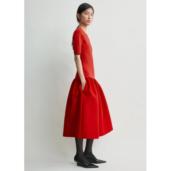Toteme Twinflower tee dress in Poppy, view 3
