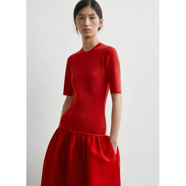 Toteme Twinflower tee dress in Poppy, view 5