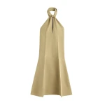 Toteme Twist halter dress in Cumin