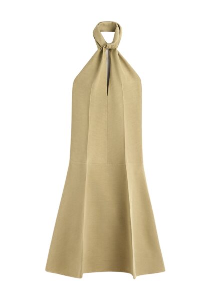 Totême Twist halter dress in Cumin - Dresses - Scandinavian Minimalist Luxury at Luxury Shoes 
