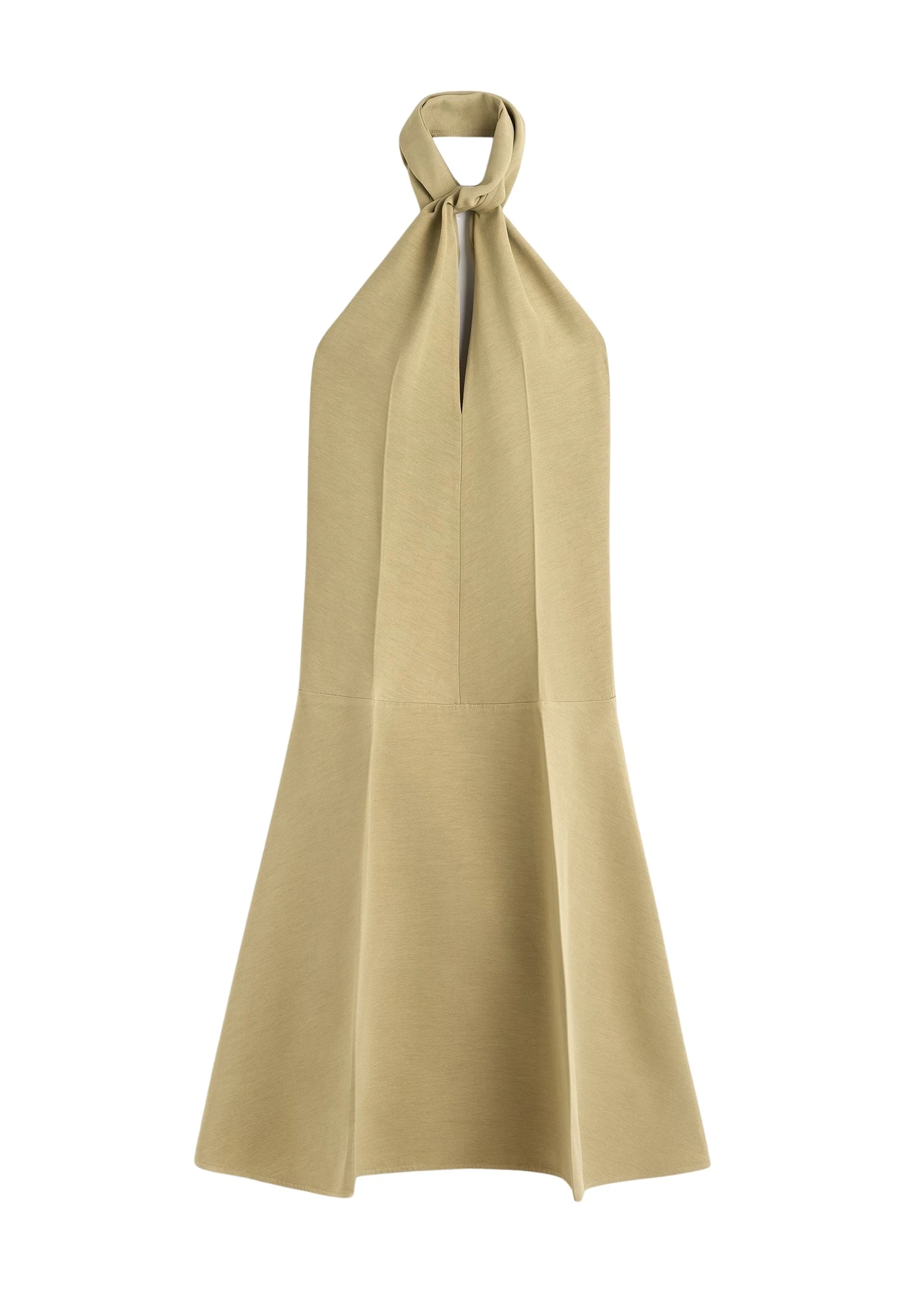 Toteme Twist halter dress in Cumin