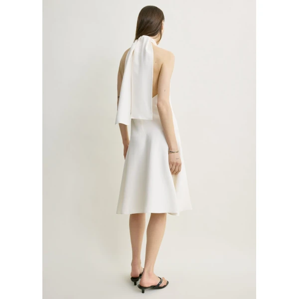 Toteme Twist halter dress in Ecru, view 4