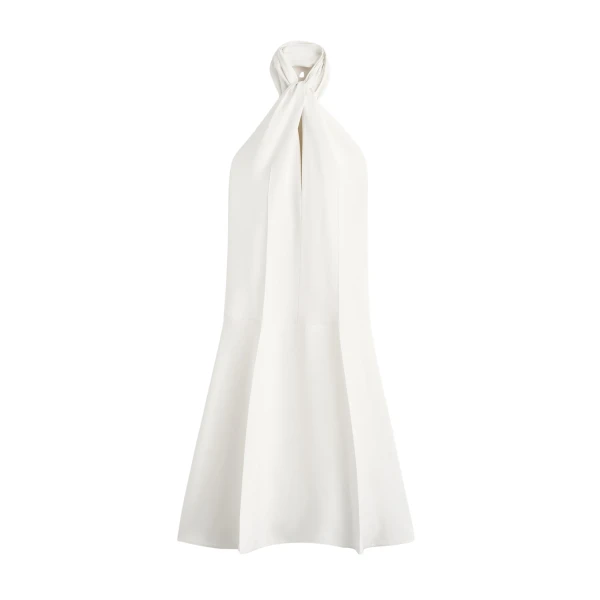 Totême Twist halter dress in Ecru - Dresses - Scandinavian Minimalist Luxury at Luxury Shoes 