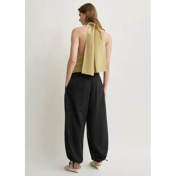 Toteme Twist halter top in Cumin, view 4