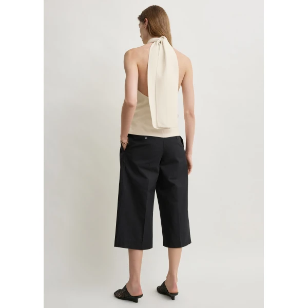 Toteme Twist halter top in Ecru, view 4