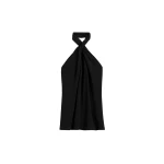 Toteme Twisted jersey halter top in Black