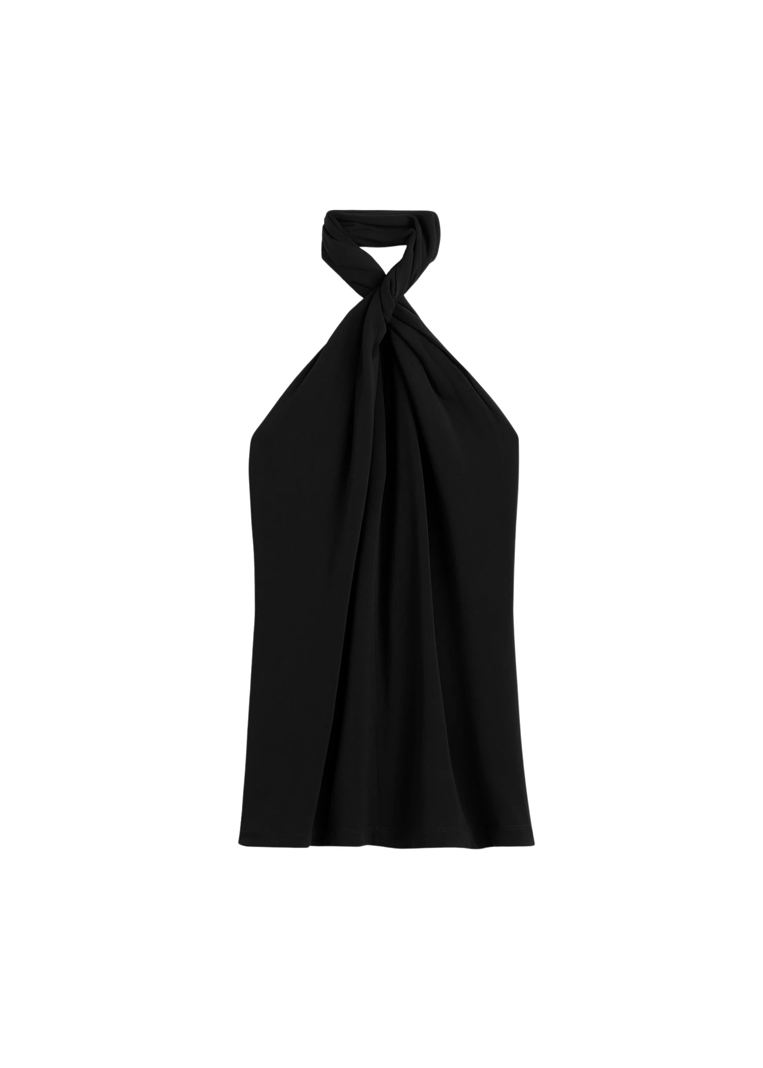 Toteme Twisted jersey halter top in Black