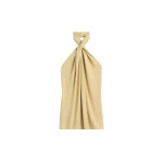Toteme Twisted jersey halter top in Chai