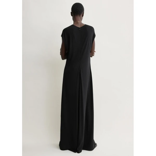 Toteme V-neck jersey dress in Black, view 4